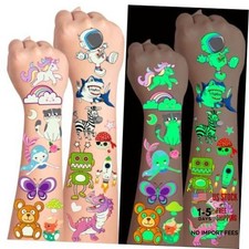 400 Pcs Glow In The Dark Tattoos for Kids - Luminous 400 Pcs