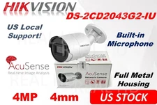 4MP DS-2CD2043G2-IU POE IP Bullet Camera Outdoor Indoor Built-in Microphone 4mm