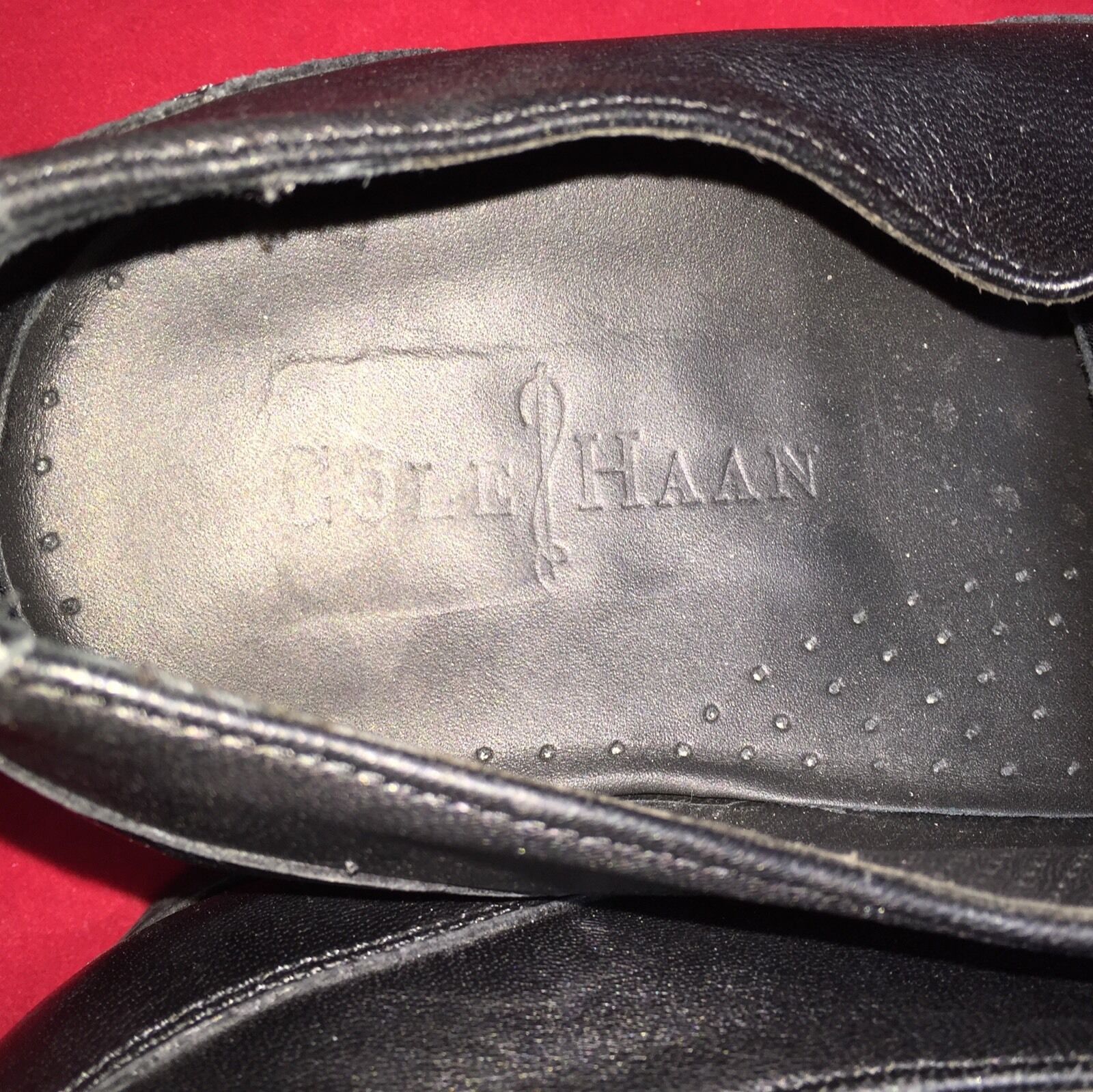 Men's Cole Haan Black Lace Leather Shoes 12 - image 8