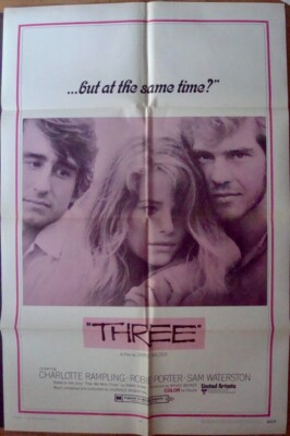 THREE one sheet movie poster 27x41 CHARLOTTE RAMPLING 1969