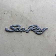 SEA RAY  EMBLEM LOGO USED PLASTIC CHROME  EMBLEM