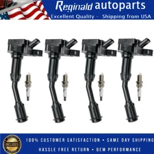 4X OEM Ignition Coil & 4X Iridium Spark Plug For Ford Fusion Escape 1.5 L4 UF735
