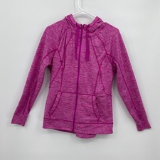 Champion Women's Duodry Long Sleeve Full Zip Pullover Lightweight Pink Size M