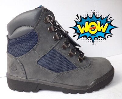 TIMBERLAND LITTLE KIDS FIELD HI BOOTS 'DARK CEMENT' A1RH1 SZ 2.5