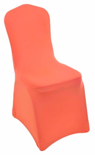 Coral Seat Chair Covers Spandex Lycra Wedding Banquet Anniversary Party Decor - Foto 1 di 1