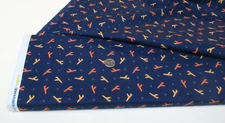 Michael Miller quilt-craft fabric AIRPLANE SCATTER navy 32" length (dc-12039)