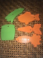 5 Vintage Mattel Tuff Stuff play food grocery cart replacement pieces