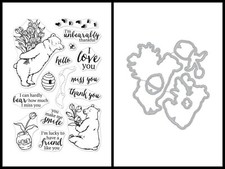 Hero Arts "UNBEARABLY THANKFUL" Stamps Only or Stamp  Frame Dies Bundle 2020