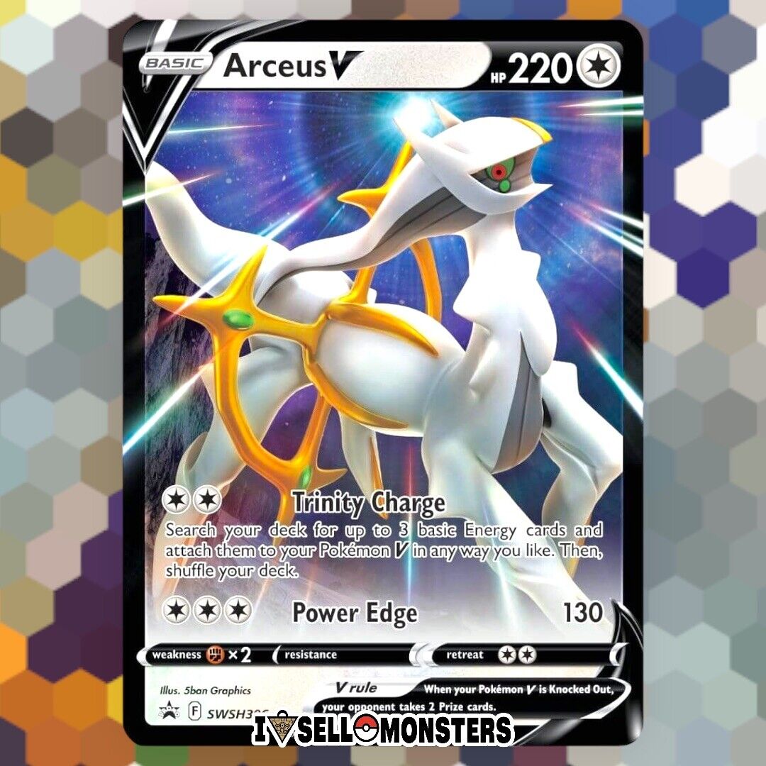 Pokémon TCG Arceus V Sword & Shield ALT ART BLACK STAR PROMO SWSH306 ULTRA NM