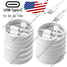 60W USB-C to USB-C Fast Charger Charging Cord PD Cable 3/6FT Type C For Samsung