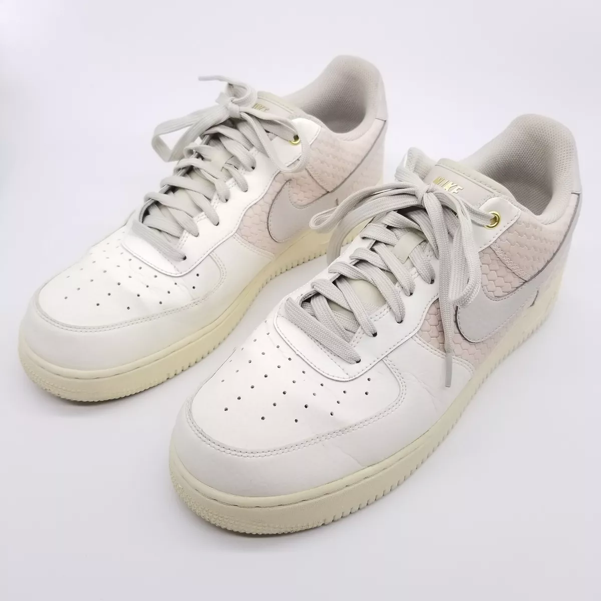 Afrika gallon Lui Nike Air Force 1 Low Men&#039;s 12.5 White Sail Light Bone Metallic Gold  823511-100 | eBay