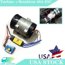 12v 16.5a Car Electric Turbine Turbo Fan Turbo Charger Tan Boost Intake Fans Us