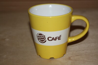 Sammlerstück Keramiktasse - Burger King Cafe - I Love Coffee - gelber Becher - 2012