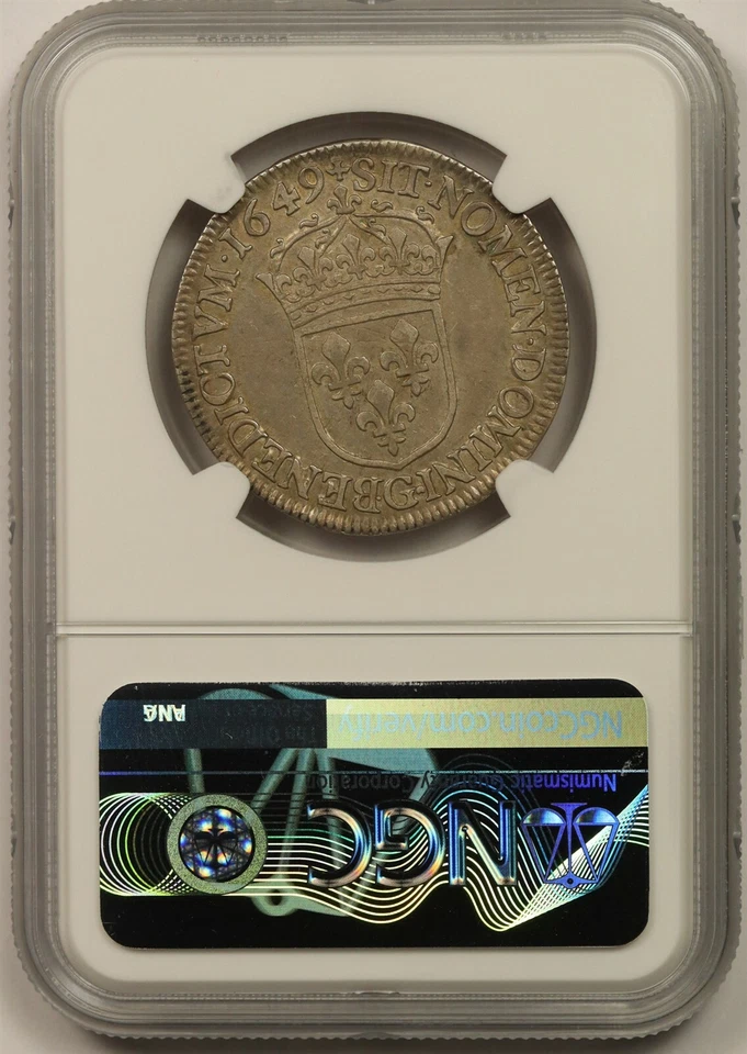 1649G France Silver 1/2 ECU NGC XF 45 Pop= 1/3 - Image 2 of 4