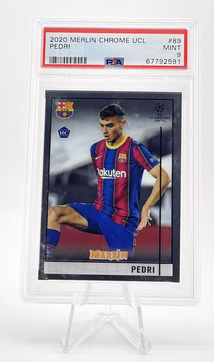 Pedri 2020 Topps Merlin Chrome UCL Rookie PSA 9 #89 Barcelona