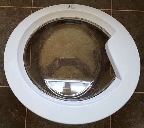 INDESIT IWB5113 WASCHMASCHINENWASCHMASCHINE TÜR & GLAS KOMPLETT MIT SCHARNIER & VERRIEGELUNG