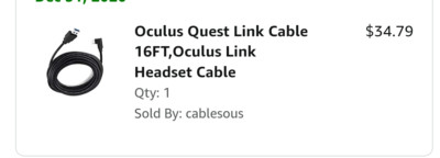HDMI cable for Oculus Quest 2 (VR)