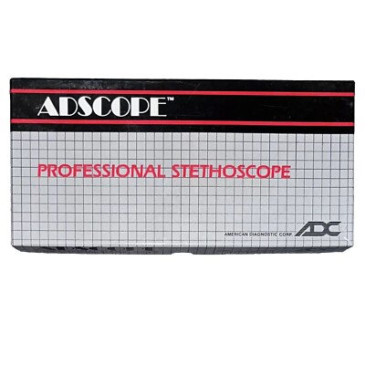Vintage Adscope Stethoscope 603 - ADC - Adult - Black With Box
