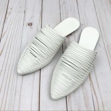 Tory Burch White Sienna Pointy Toe Mule