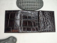 Genuine American Wild Alligator Trifold Wallet Mens Leather Hide Skin Gator NV24