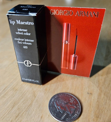 Giorgio Armani Lip Maestro 400 Intense Velvet Color 1.5ml 0.05 Fl Oz NEW #RA-46