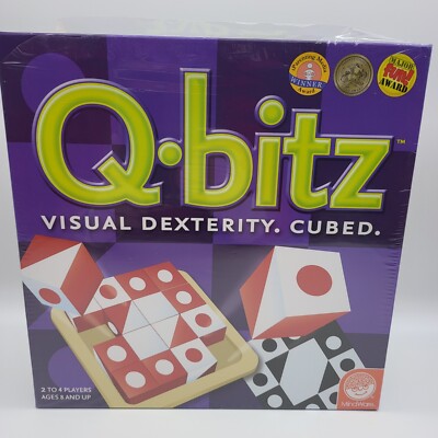 Q-Bitz Visual Dexterity Game by MindWare 4 Wooden Trays NEW