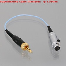 Mini-XLR TA3F 3P Female to 3.5mm Stereo Plug Locking Cable Body-Pack Transmitter