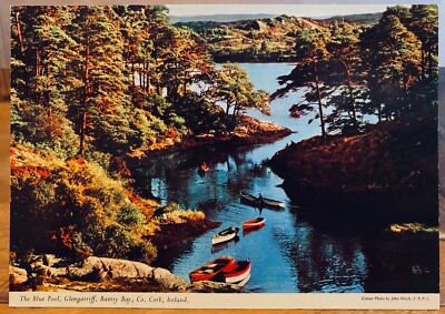 Irish Postcard The Blue Pool POULGORM Glengarriff Bantry Bay John Hinde 2/23