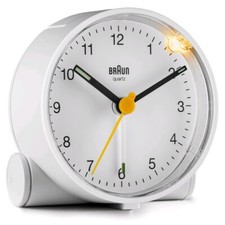 Réveil Quartz BRAUN Blanc - Design DIETER RAMS - Alarme Crescendo - BC01W