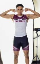 Mens Jock Under Armour Spandex Salukis High Schoool Football Compression Shirt L
