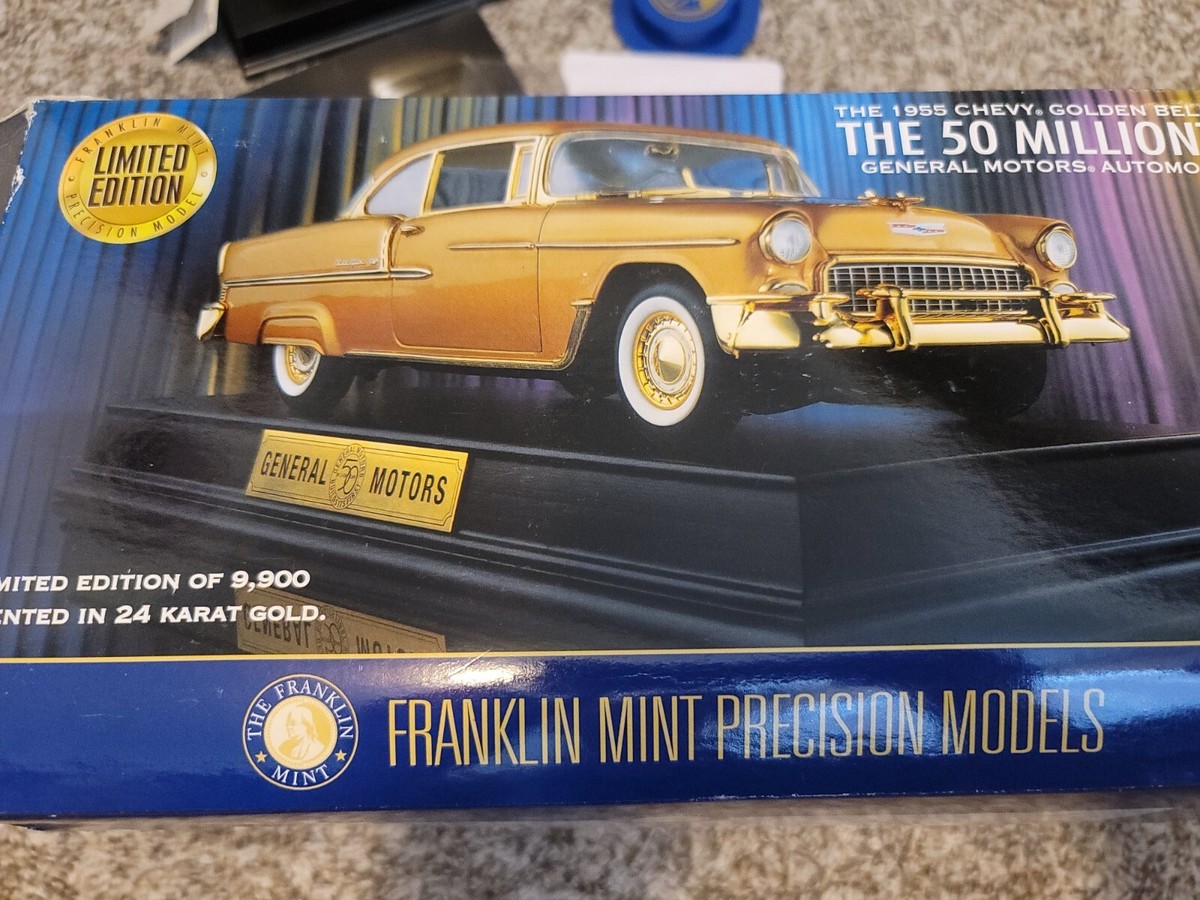 FRANKLIN MINT 1955 CHEVROLET GOLDEN BEL AIR 1:24 SCALE LE | eBay