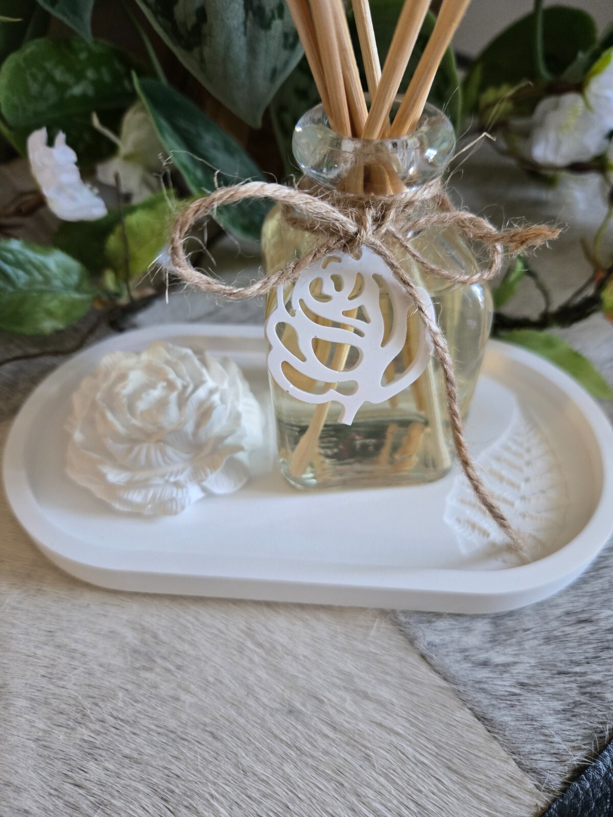 Diffuseur de parfum pour la maison en verre blanc de 200 ml série Lin - 2