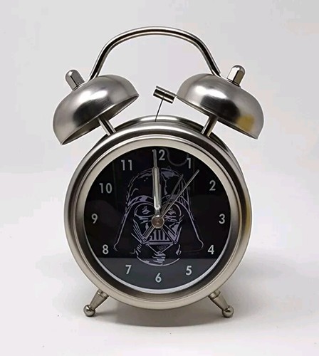 Pottery Barn Kids Star Wars Darth Vader Retro Twin Bell Alarm Clock Glows AS IS