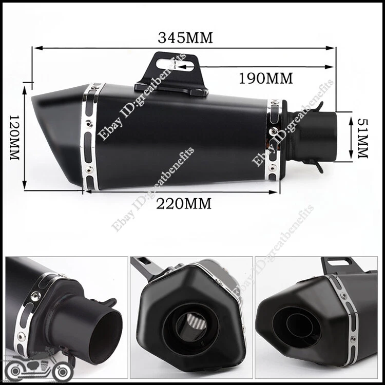 For YAMAHA MT09 FZ09 2020-2024 Slip On Exhaust System Header Muffler Pipe Escape - Image 4 of 4