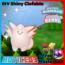 6IV Shiny Clefable Pokemon Brilliant Diamond Shining Pearl