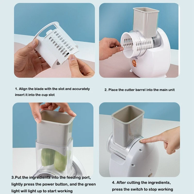 Automatic Vegetable Chopper Drum Slicer Electric Multifunctional Cheese Grater - Picture 4 of 15