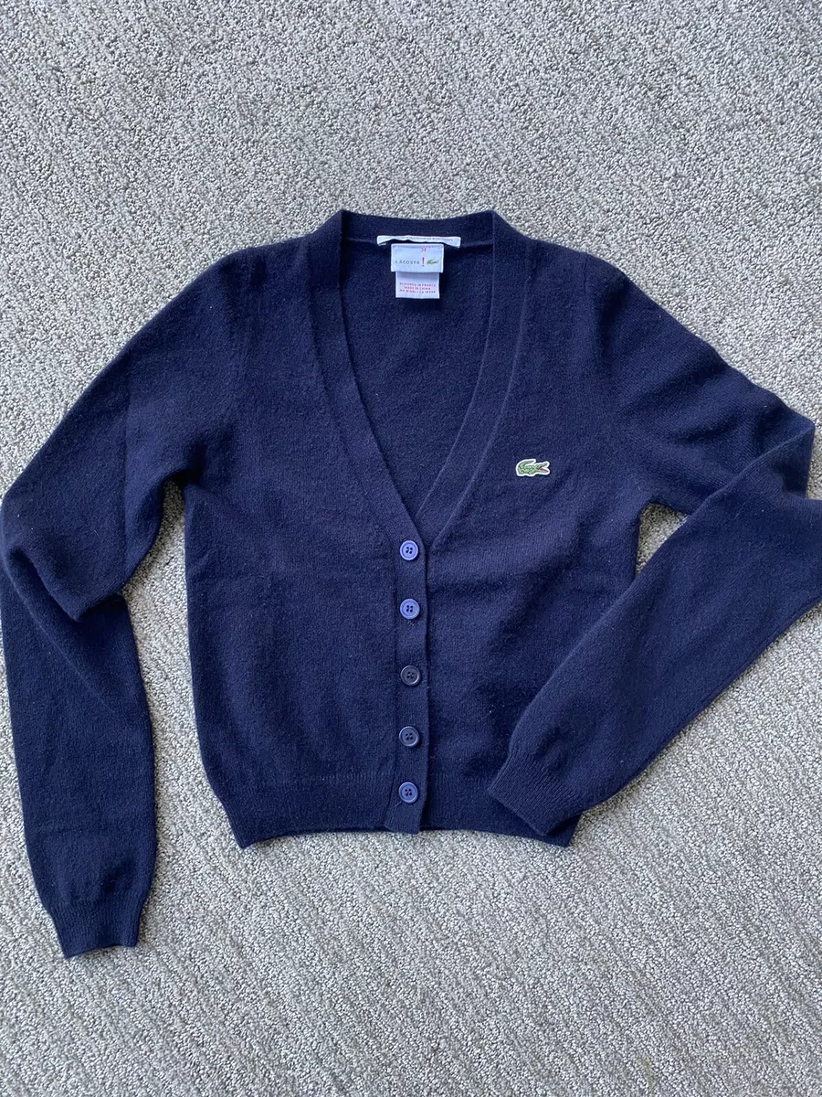 fritaget tøj kobber Lacoste! Jeffery Limited Edition Cashmere Womens Cropped Cardigan, Navy, XS  | eBay