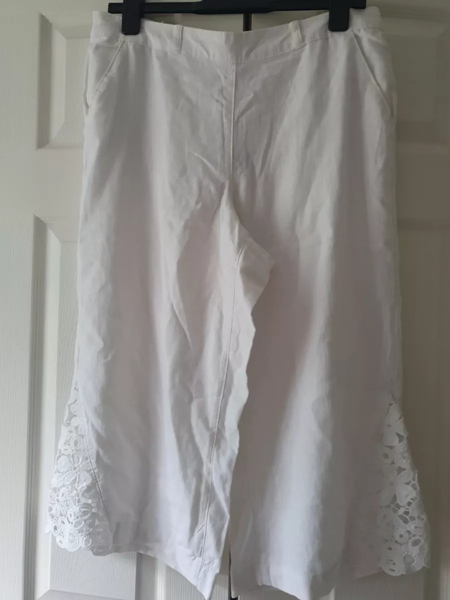 Asda white linen trousers sale