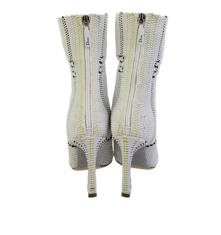 Botas Christian Dior blancas tejidas a rayas para mujer talla: 5,5 | IT 35,5 Foto 4 de 4