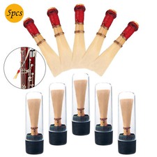 5pcs Professional Bassoons Reeds in Plastic Case Medium Strength