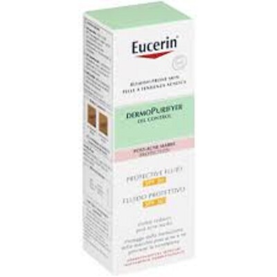 Eucerin Dermo Purifyer Oil Schutzflüssigkeit LSF 30 schützt Flecken nach Akne
