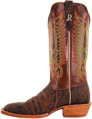 Watson Square Toe Cape Buffalo Western Boots, Cognac/Sierra