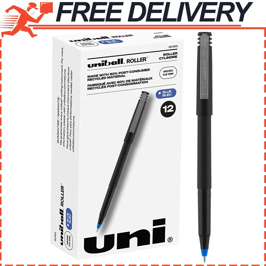 12pk uni-ball Roller Rollerball Pens Ultra Fine Point Micro Tip