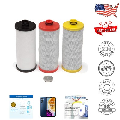 Healthy Water Fast - 3-Pack Replacement Filters for Effortless Kitchen Purity