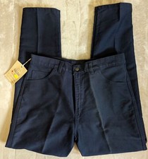 HAC TAC Men's Straight Leg Trousers - Heavyweight Cotton Navy - 38" or 40" Waist