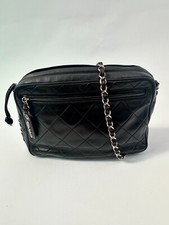 Chanel Vintage Quilted CC Camera Crossbody Bag.