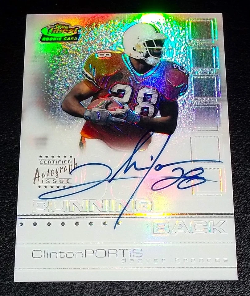 (#/175) Rc Refractor Clinton Portis Auto 2002 Finest 122 Rookie Signed Autograph - Image 2 of 4