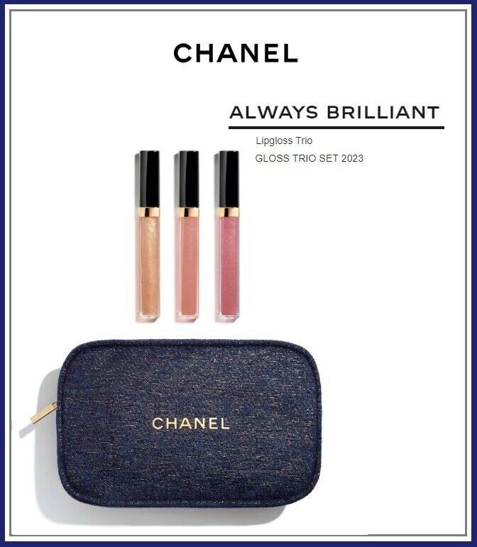リップグロス CHANEL ALWAYS BRILLIANT LIPGLOSS TRIO Holiday Chanel Always Brilliant Lipgloss Trio 2023 Gift Set