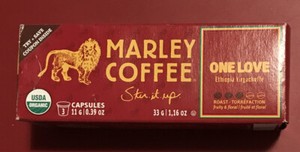 Marley Coffee One Love, Medium Roast 3 Capsule Cups. Expired 2017
