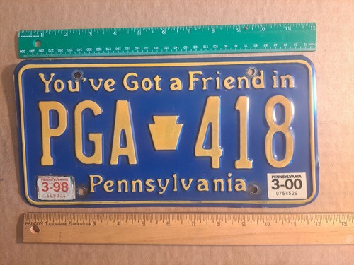 Nummernschild Pennsylvania, You've Got a Friend Passenger, PGA Golf Keystone 418